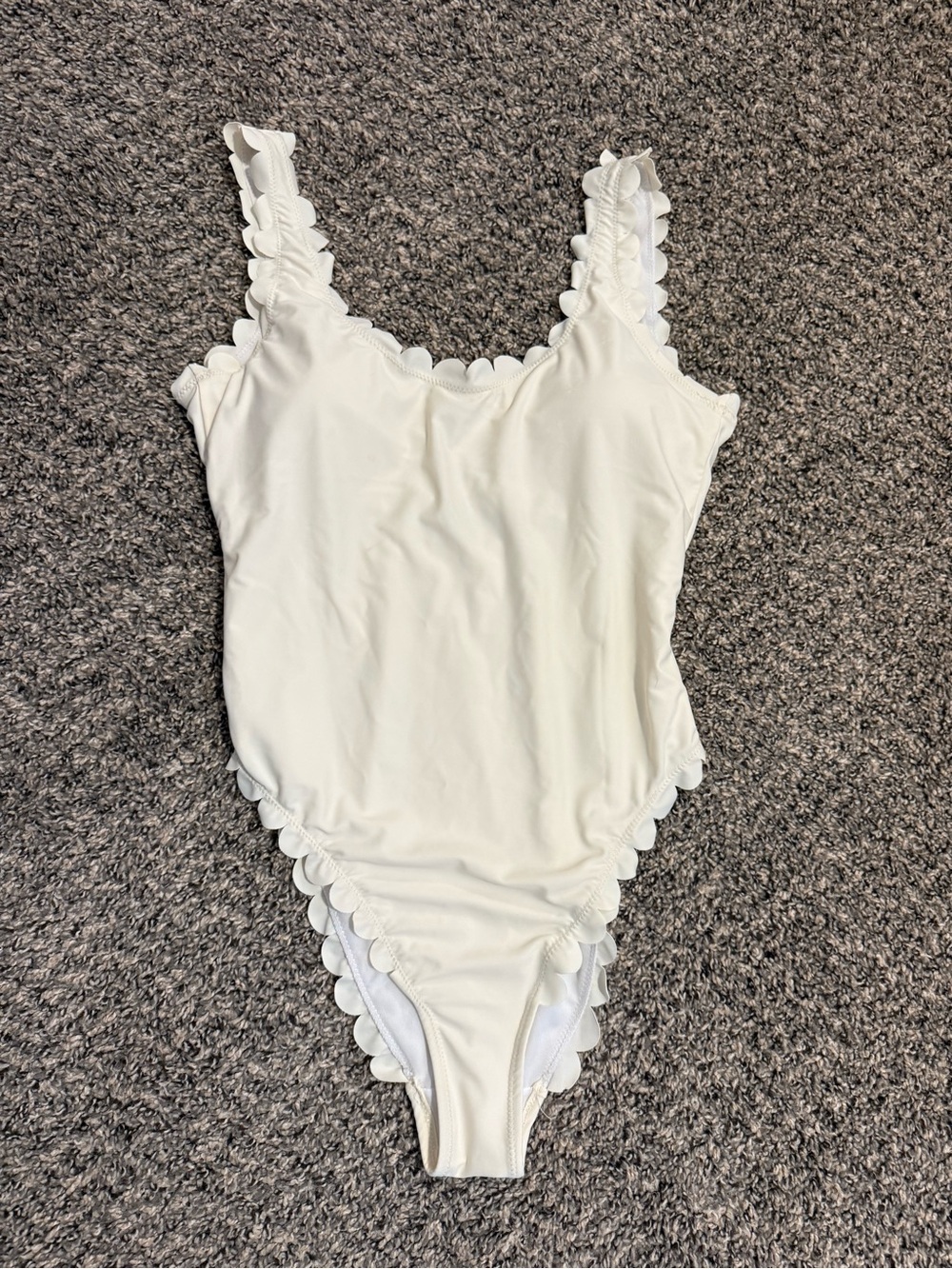 Women’s white one piece swimsuit medium
